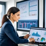 Home 20 공정관리 기술자 채용 트렌드 및 요구사항 - A professional project manager in a modern office environment, analyzing complex financial data on m...